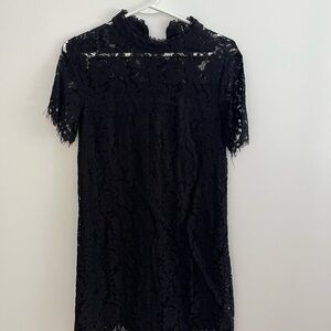 Black Lace Mini Dress